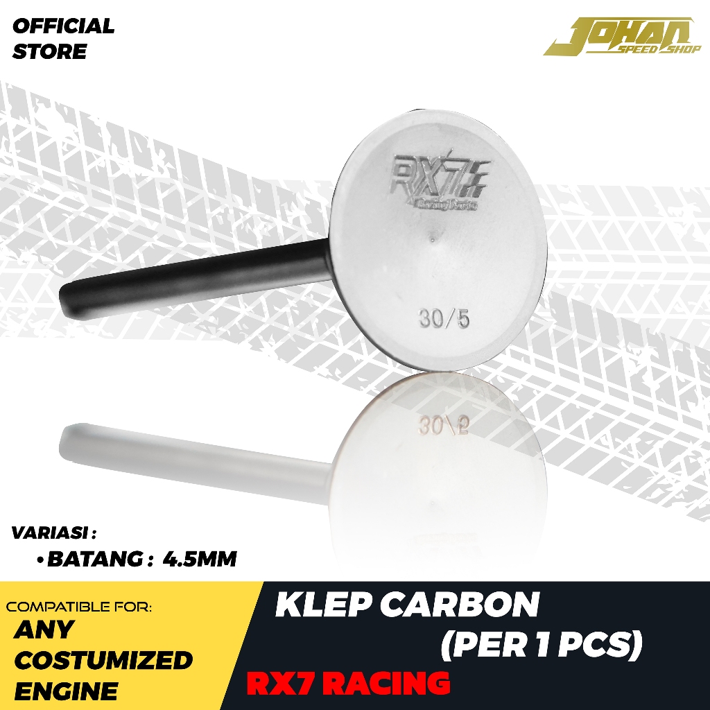 RX7 RACING KLEP 23MM BATANG 4.5MM